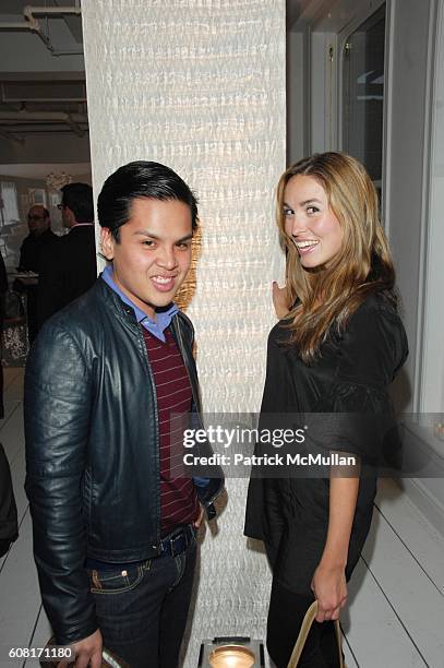 Pj Pascual and Anya Assante attend JIM THOMPSON and ARCHITECTURAL DIGEST hosts the launch of the METRO CLOTH Collection by CAMPION PLATT at Midtown...