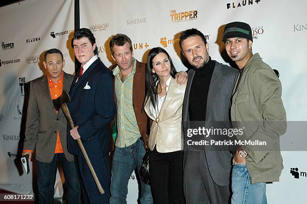 Paul Reubens, Richmond Arquette, Thomas Jane, Courteney Cox-Arquette, David Arquette and ? attend "The Tripper" Los Angeles Premiere - Arrivals at...