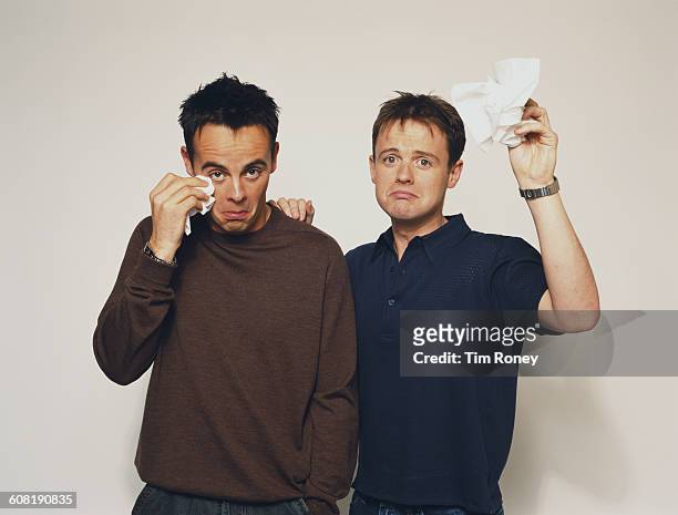 English television duo Ant & Dec, aka Anthony McPartlin and Declan Donnelly, circa 1995.