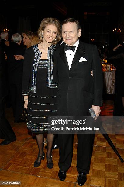 Maria Cooper Janis and Byron Janis attend STEVEN & ANGELA KUMBLE'S Wedding Celebration at Metropolitan Club on April 13, 2007 in New York City.