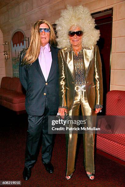 Nick Simunek and Terry Allen Kramer attend WOODY JOHNSON's "Wig Out" 60th Birthday Party at Doubles on April 12, 2007 in New York City.