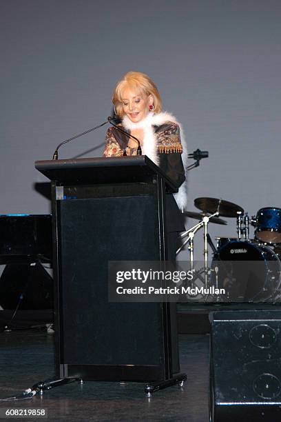 Barbara Walters attends CURTAIN UP Celebrating SARAH LAWRENCE COLLEGE & Retiring President MICHELE MYERS at The Hudson Theatre on April 16, 2007 in...