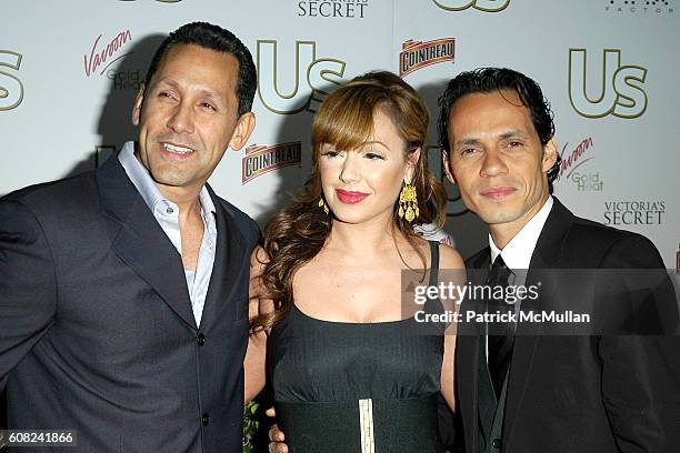 Angelo Pagan, Leah Remini and Marc Anthony attend US Weekly Presents US' Hot Hollywood 2007 at Sugar on April 26, 2007 in Hollywood, CA.