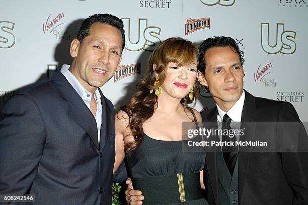 Angelo Pagan, Leah Remini and Marc Anthony attend US Weekly Presents US' Hot Hollywood 2007 at Sugar on April 26, 2007 in Hollywood, CA.