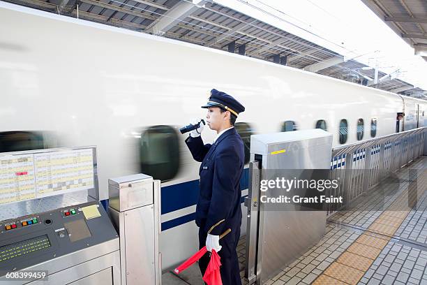 train conductor. - railroad conductor stock pictures, royalty-free photos & images