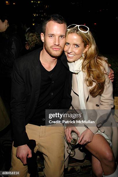 Eric Werner and Brooke Evans attend CFDA Awards Nominee Announcement Cocktail Party Hosted by SWAROVSKI at Top of the Rock on March 12, 2007 in New...