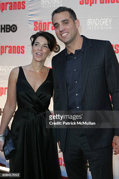 Annabella Sciorra and Bobby Cannavale attend HBO and BRAD GREY TELEVISION Present the World Premiere of the HBO Original Series, "THE SOPRANOS" at...