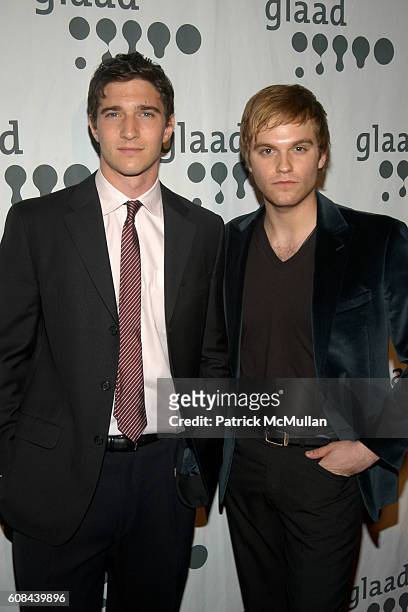Jake Silbermann and Van Hansis attend 18th Annual GLAAD Media Awards at Marriott Marquis on March 26, 2007 in New York City.
