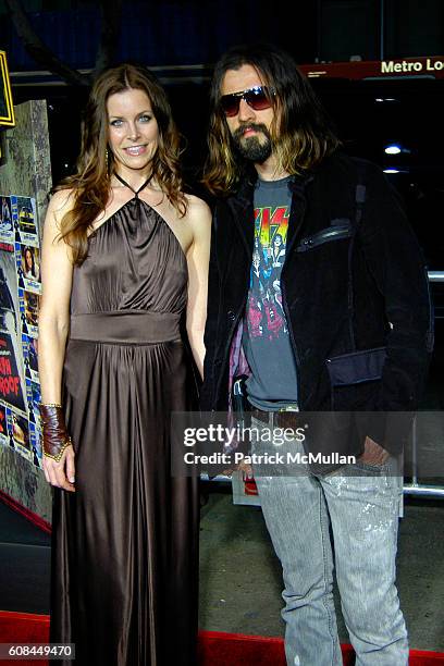 Sheri Moon and Rob Zombie attend "Grindhouse" Premiere Los Angeles - Arrivals at Los Angeles on March 26, 2007 in Los Angeles, California.