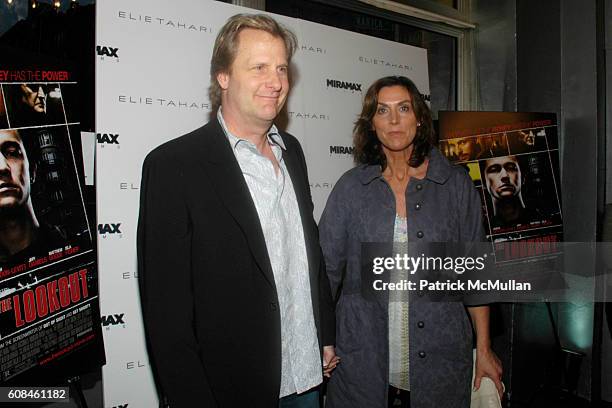 Jeff Daniels and Kathleen Treado attend ELIE TAHARI Hosts a Screening of Miramax Films' THE LOOKOUT at Tribeca Cinemas on March 26, 2007 in New York...