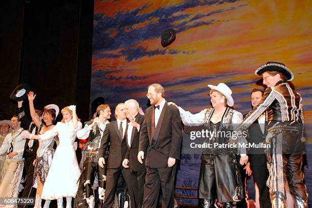 Scott Ellis, John Kander, Rupert Holmes, Rob Ashford and Cast attend The opening Night of KANDER & EBB'S New Musical Comedy CURTAINS at HIRSCHFELD...