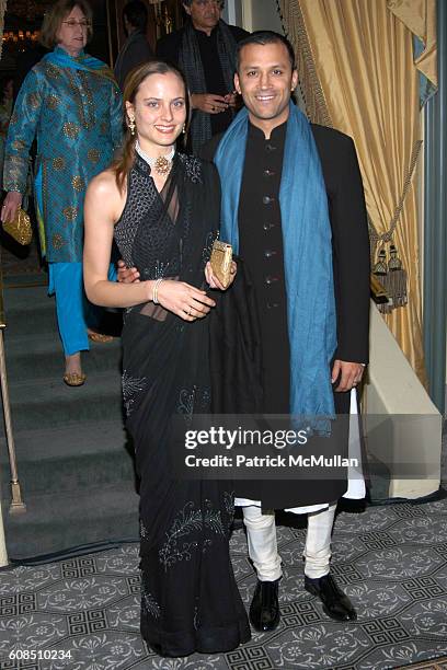 Sabrina Holkar-Ellis and Ari Ellis attend The Royal Rajasthan Gala Benefiting the Brain Trauma Foundation at The Pierre Hotel on March 7, 2007 in New...