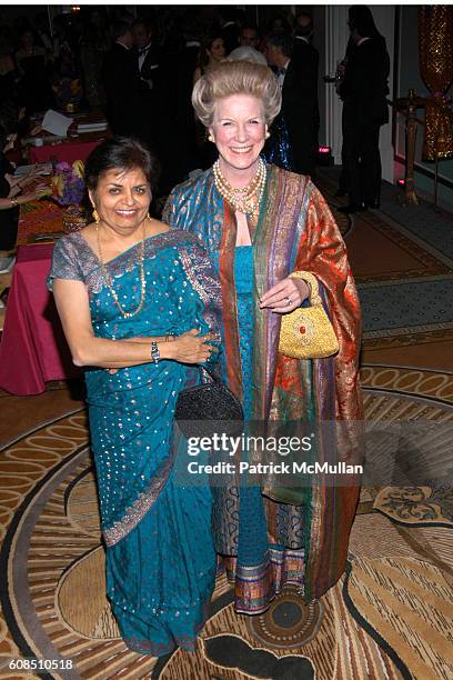 Vishakha Desai and Elbrun Kimmelman attend The Royal Rajasthan Gala Benefiting the Brain Trauma Foundation at The Pierre Hotel on March 7, 2007 in...