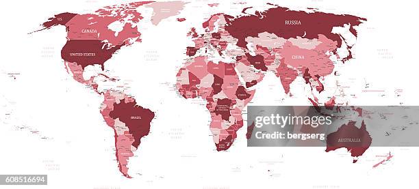 world map - chile map stock illustrations