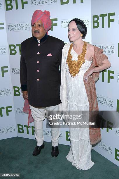 Highness Maharaja Gajsingh II and Mary McFadden attend The Royal Rajasthan Gala Benefiting the Brain Trauma Foundation at The Pierre Hotel on March...