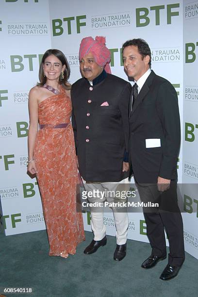 Allison Ghajar, Highness Maharaja Gajsingh II and Dr. Jamshid Ghajar attend The Royal Rajasthan Gala Benefiting the Brain Trauma Foundation at The...