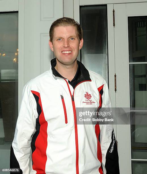 Eric Trump hosts the 10th Annual Eric Trump Foundation Golf Invitational at Trump National Golf Club Westchester on September 19, 2016 in Briarcliff...