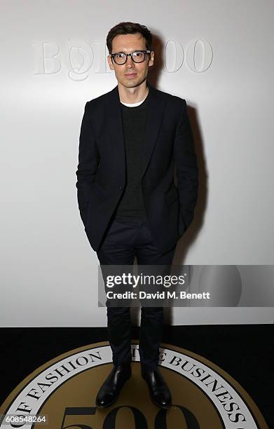 Erdem Moralioglu attends the Business of Fashion #BoF500 Gala Dinner at The London EDITION on September 19, 2016 in London, England.