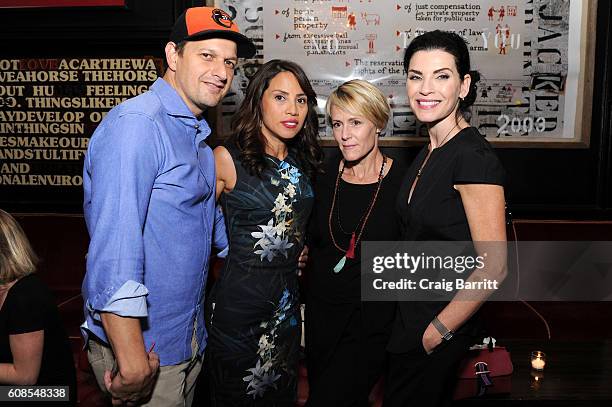 Josh Charles, Elizabeth Rodriguez, Mary Stuart Masterson, and Julianna Margulies attend the Labyrinth Theater Company's Celebrity Charades Gala 2016...