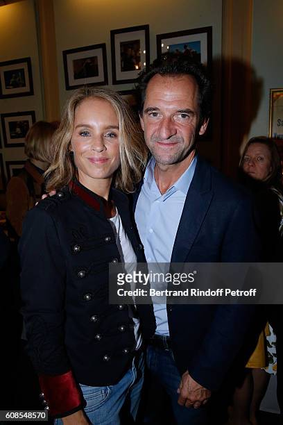 Actor of the play, Stephane De Groodt and his wife Odile attend the "Tout ce que vous voulez" : Theater Play at Theatre Edouard VII on September 19,...
