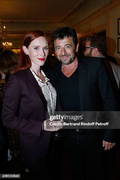 Actress Audrey Fleurot and singer Patrick Bruel attend the "Tout ce que vous voulez" : Theater Play at Theatre Edouard VII on September 19, 2016 in...