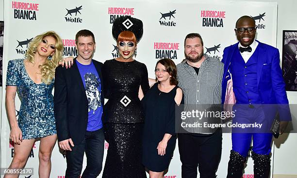 Willam Belli, Matt Kugelman, Bianca Del Rio, Rachel Dratch, Ash Christian and Bob the Drag Queen attend the US Premiere Of HURRICANE BIANCA Starring...