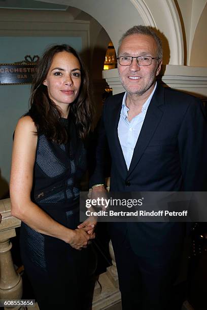 Actress of the play Berenice Bejo and Laurent Ruquier attend the "Tout ce que vous voulez" : Theater Play at Theatre Edouard VII on September 19,...