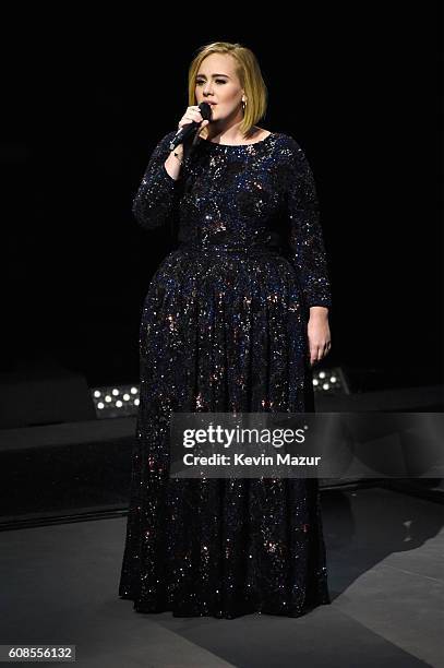 Singer Adele performs onstage at Madison Square Garden on September 19, 2016 in New York City.