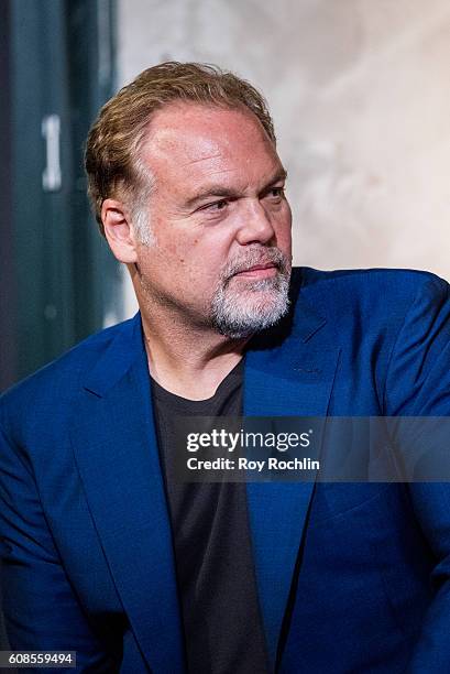 Actor Vincent D'Onofrio discusses "The Magnificent Seven" during AOL Build at AOL HQ on September 19, 2016 in New York City.