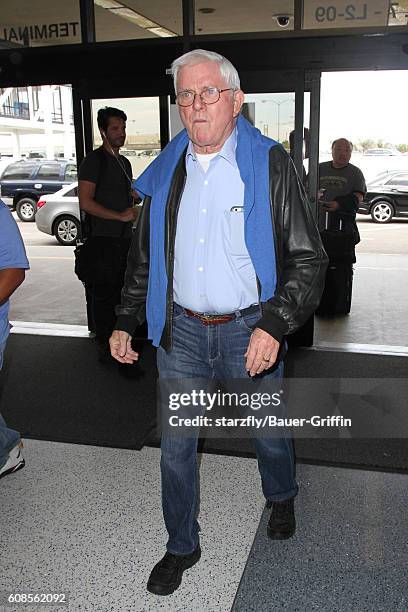 Phil Donahue is seen at LAX on September 19, 2016 in Los Angeles, California.