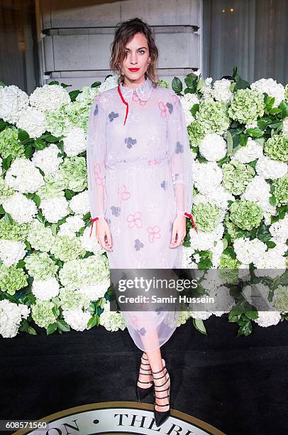 Alexa Chung attends the #BoF500 Gala Dinner during London Fashion Week Spring/Summer collections 2016/2017 on September 19, 2016 in London, United...