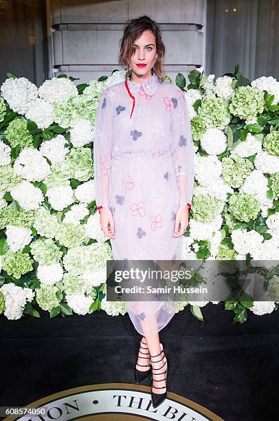 Alexa Chung attends the #BoF500 Gala Dinner during London Fashion Week Spring/Summer collections 2016/2017 on September 19, 2016 in London, United...