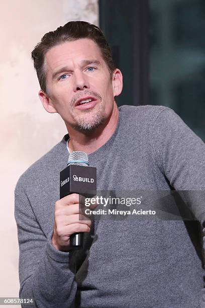 The BUILD Series presents actor Ethan Hawke to discuss "The Magnificent Seven" at AOL HQ on September 19, 2016 in New York City.
