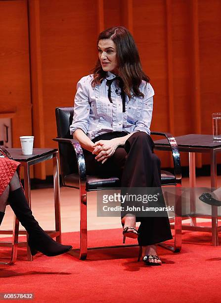 Actress Rachel Weisz attends TimesTalks with Rachel Weisz and Deborah E. Lipstadt at Merkin Concert Hall on September 19, 2016 in New York City.