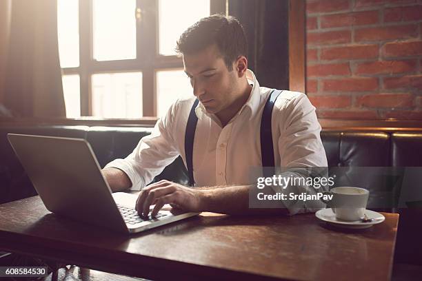 businessman in the morning - gentlemens club stock pictures, royalty-free photos & images