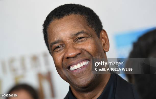 Actor Denzel Washington attends the 'The Magnificent Seven' New York premiere at the Museum of Modern Art on September 19, 2016 in New York.