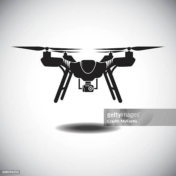 drone the quad-copter - drone stock illustrations