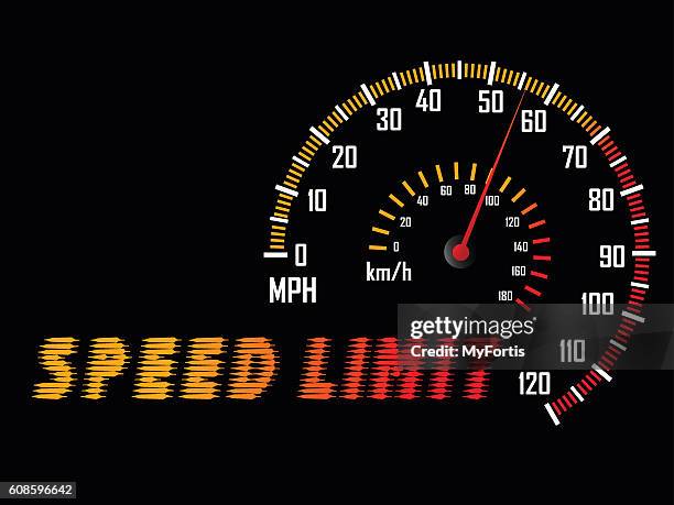 illustrations, cliparts, dessins animés et icônes de tableau de bord guage de la limite de vitesse mile. - compteur
