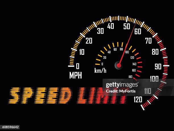 dashboard guage of mile speed limit. - speed limit sign stock illustrations