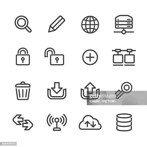website und internet icons set - line series - telecharger stock-grafiken, -clipart, -cartoons und -symbole