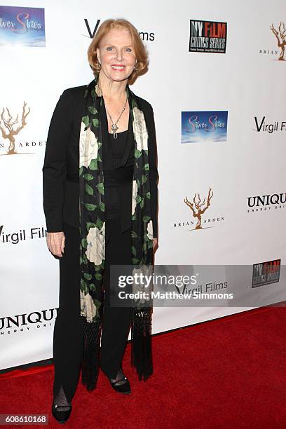 Actress Mariette Hartley attends the premiere of Roar Productions' "Silver Skies" at Westwood Crest Theatre on September 19, 2016 in Westwood,...