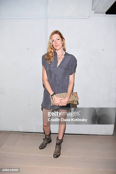 Film Director Megan Raney Erins attends the Daniel Arsham "Colorblind Artist: In Full Color" at Spring Place on September 19, 2016 in New York City.