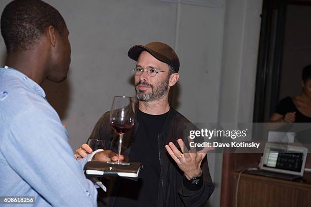 Artist Daniel Arsham attends the Daniel Arsham "Colorblind Artist: In Full Color" at Spring Place on September 19, 2016 in New York City.