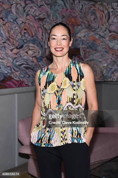 Cecilia Dean attends the Daniel Arsham "Colorblind Artist: In Full Color" at Spring Place on September 19, 2016 in New York City.