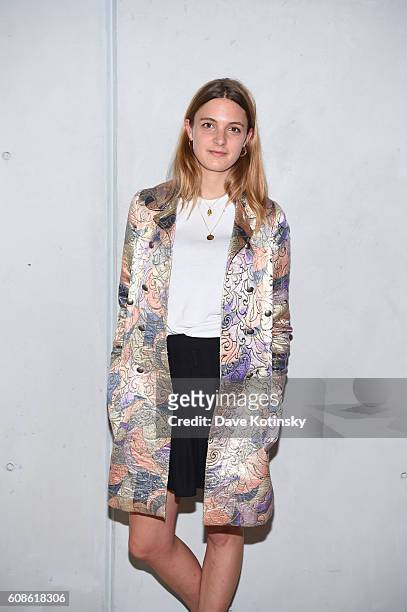 Georgina Harding attends the Daniel Arsham "Colorblind Artist: In Full Color" at Spring Place on September 19, 2016 in New York City.