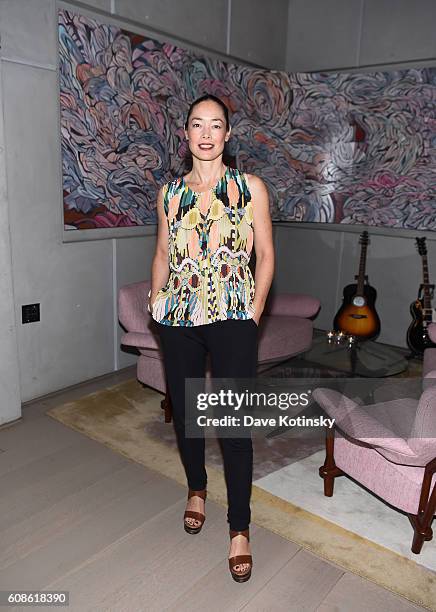 Cecilia Dean attends the Daniel Arsham "Colorblind Artist: In Full Color" at Spring Place on September 19, 2016 in New York City.