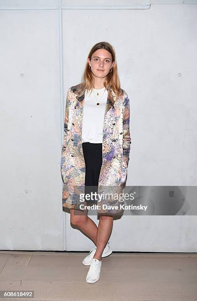 Georgina Harding attends the Daniel Arsham "Colorblind Artist: In Full Color" at Spring Place on September 19, 2016 in New York City.