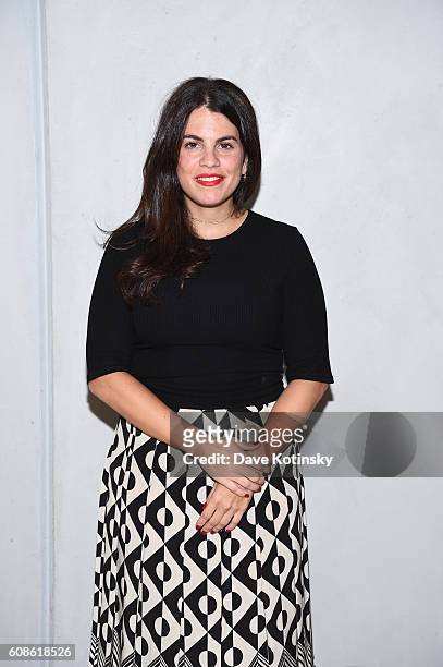 Fernanda Abdalla attends the Daniel Arsham "Colorblind Artist: In Full Color" at Spring Place on September 19, 2016 in New York City.