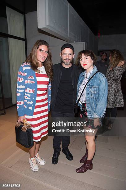 Artist Daniel Arsham and Piera Gelardi attend the Daniel Arsham "Colorblind Artist: In Full Color" at Spring Place on September 19, 2016 in New York...