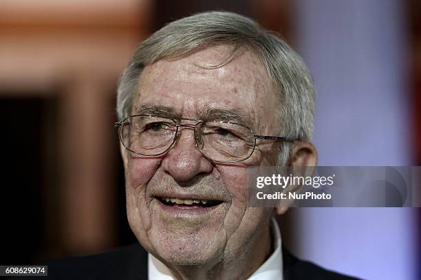 Former King Constantine II of Greece, attends an event in honor of the 93 athletes of the Greek mission to the Rio 2016 Olympic Games, at Zappeion...